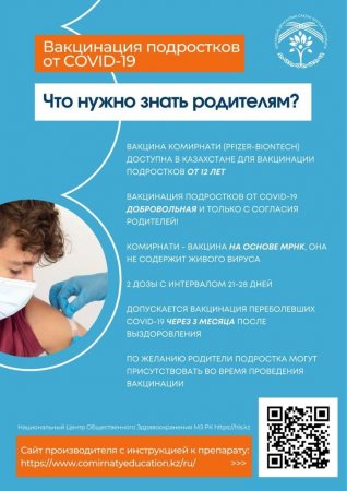 Вакцинации подростков от COVID-19